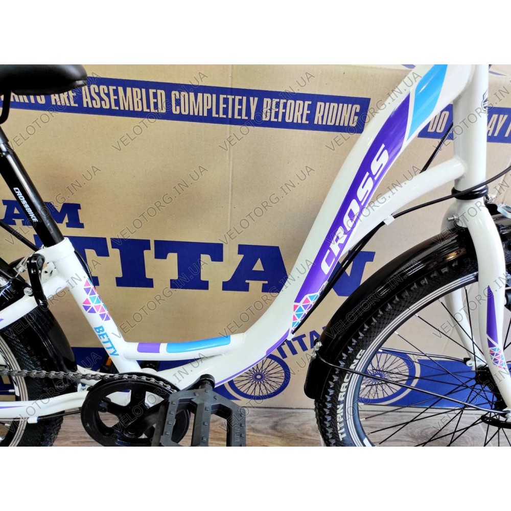 Купити Велосипед Cross Betty 24 Рама-11 white-violet за ціною 5